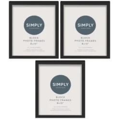 Simply Everyday 8 X 10" Block Frames 3pk - Black
