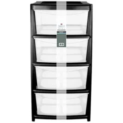 B&M 4 Tier Drawer - Black