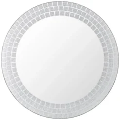 B&M Round Glitter Mirror - Silver