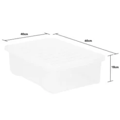 B&M Underbed Clear Storage Box With Lid 32L - Clear -Cheap Warm House Furnish Store 314173 32l underbed storage box with lid clear 3