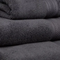B&M Signature Zero Twist Bath Towel - Charcoal -Cheap Warm House Furnish Store 317249 317250 319251 319252 Signature Zero Twist charcoal towels 2 2