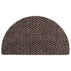 B&M Half Moon Indoor Chevron Doormat 40 X 70cm -Cheap Warm House Furnish Store 319759 Half Moon Indoor Chevron Mat 40x70cm brown