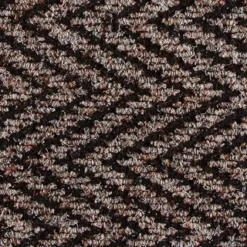 B&M Half Moon Indoor Chevron Doormat 40 X 70cm -Cheap Warm House Furnish Store 319759 Half Moon Indoor Chevron Mat 40x70cm brown detail 2