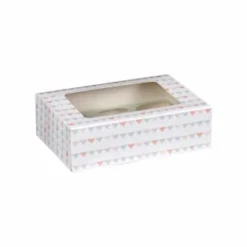 Betty Winters Cupcake Boxes 4pk -Cheap Warm House Furnish Store 320783 4pk cupcake boxes holds 6 pastel triangles 2