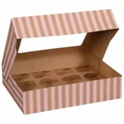 Betty Winters Large Cupcake Boxes 2pk -Cheap Warm House Furnish Store 320784 4pk cupcake boxes holds 12 pink 3