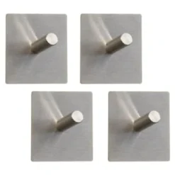 B&M Metal Adhesive Hooks 4pk - Square