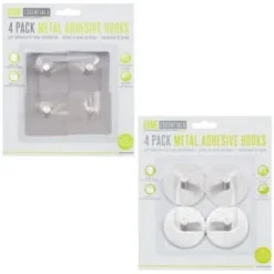 B&M Metal Adhesive Hooks 4pk - Square 9 B&M Metal Adhesive Hooks 4pk - Square -Cheap Warm House Furnish Store 332165 metal hooks 4pk circle