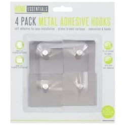 B&M Metal Adhesive Hooks 4pk - Square 7 B&M Metal Adhesive Hooks 4pk - Square -Cheap Warm House Furnish Store 332165 metal hooks 4pk square