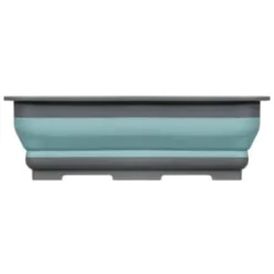 Addis Collapsible Washing Up Bowl - Aqua & Grey -Cheap Warm House Furnish Store 332198 addis collapsible washing up bowl grey and aqua 2
