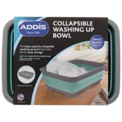 Addis Collapsible Washing Up Bowl - Aqua & Grey -Cheap Warm House Furnish Store 332198 addis collapsible washing up bowl grey and aqua