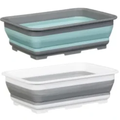 Addis Collapsible Washing Up Bowl - Aqua & Grey -Cheap Warm House Furnish Store 332198 addis collapsible washing up bowl grey and aqua 4