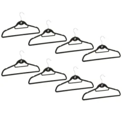 B&M Pure Velvet Hangers 8pk - Black -Cheap Warm House Furnish Store 333534 8pk velvet hangers black group