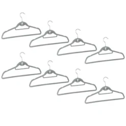 B&M Pure Velvet Hangers 8pk - Grey -Cheap Warm House Furnish Store 333534 8pk velvet hangers grey group