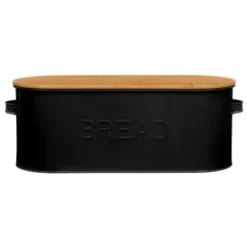 B&M The Organised Kitchen Bread Bin - Black