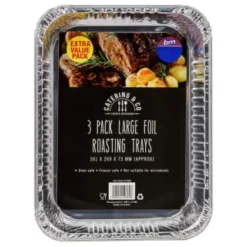 B&M Large Foil Baking Trays 3pk