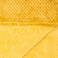 B&M Oversized Waffle Throw - Ochre -Cheap Warm House Furnish Store 344890 oversized waffle throw ochre 3