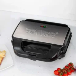 Tower 3-in-1 Deep Fill Snack Maker - Silver -Cheap Warm House Furnish Store 346395 3in1 deep fill snack maker