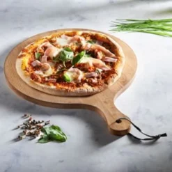 B&M Wooden Pizza Board -Cheap Warm House Furnish Store 346842 wooden chop and serve board