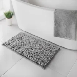 B&M Velvet Touch Bath Mat - Grey