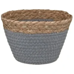 B&M Mini Cotton Wicker Basket - Grey