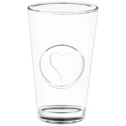 B&M Heart Glasses 4pk -Cheap Warm House Furnish Store 356238 set of 4 hert embossed glasses 2