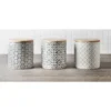 B&M Embossed Geometric Storage Canisters 3pc