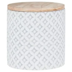 B&M Embossed Geometric Storage Canisters 3pc -Cheap Warm House Furnish Store 356821 storage canisters geo grey