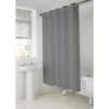 B&M Addis Hookless Textured Shower Curtain - Grey