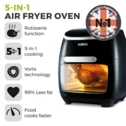 Tower 5-in-1 Air Fryer Oven 11L -Cheap Warm House Furnish Store 357961 tower 5 in 1 air fryer oven 11l 12