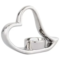 B&M Heart Ceramic Tealight Candle Holder