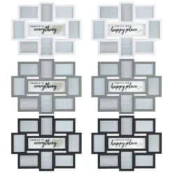B&M Multi Aperture Photo Frame 8pc - Family Is Everything -Cheap Warm House Furnish Store 362635 8 aperture quote frame group