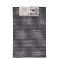 B&M Metallic Woven Placemats - Charcoal 4pk -Cheap Warm House Furnish Store 363876 4pk woven charcoal placemats