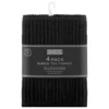 B&M Ribbed Tea Towels 4pk - Black