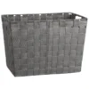 B&M Large Woven Storage Basket - Silver