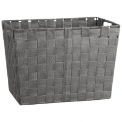 B&M Large Woven Storage Basket - Silver