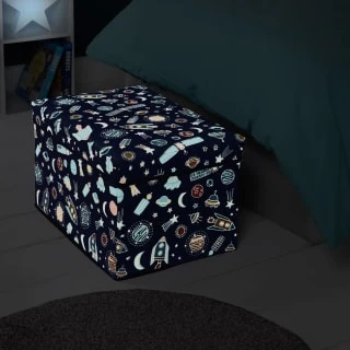 B&M Storage Ottoman Glow In The Dark – Space 2 B&M Storage Ottoman Glow In The Dark – Space - Image 2