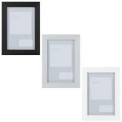 B&M Block Photo Frame 4 X 6" 2pk - Grey -Cheap Warm House Furnish Store 367045 2pk block photo frame 4x6 main