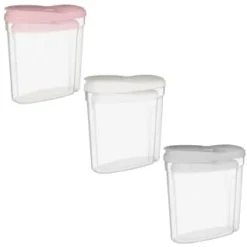 B&M Cereal Storage Container Set 2pk - White -Cheap Warm House Furnish Store 368613 368614 368615 cereal storage set 2 pk main 1