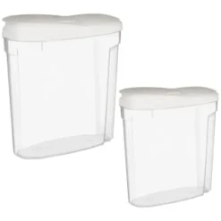 B&M Cereal Storage Container Set 2pk - White