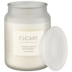 B&M Large Spa Scented Candle - White - Escape -Cheap Warm House Furnish Store 368691 large spa candle escape 3