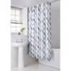 B&M Hookless Print Shower Curtain - Blue
