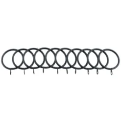 B&M Metal Curtain Rings 10pk - Black -Cheap Warm House Furnish Store 369327 metal curtain rings black 3