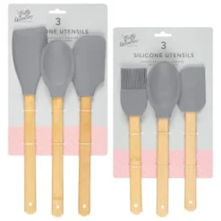 B&M Betty Winters Silicone Utensils 3pk - Grey -Cheap Warm House Furnish Store 369972 3pk betty winters silicone utensils grey main