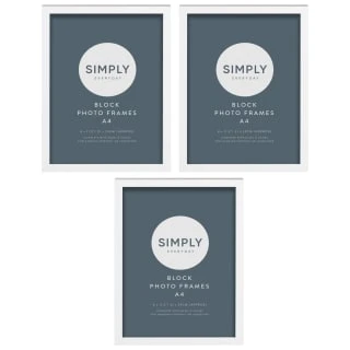 Simply Everyday A4 Block Frames 3pk - White 1 Simply Everyday A4 Block Frames 3pk - White
