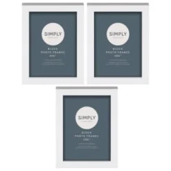 Simply Everyday 4 X 6" Block Frames 3pk - White