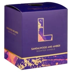 B&M Alphabet Candle (Assorted) - Sandalwood & Amber -Cheap Warm House Furnish Store 372815 372816 372849 alphabet candle sandalwood and amber l