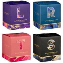 B&M Alphabet Candle (Assorted) - Sandalwood & Amber -Cheap Warm House Furnish Store 372815 372816 372849 alphabet candle sandalwood and amber main