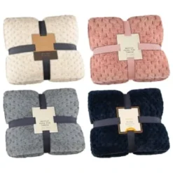 B&M Waffle Faux Fur Throw - Navy -Cheap Warm House Furnish Store 372937 372948 372950 waffle faux fur throw group 1