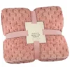 Heritage Collection Waffle Faux Fur Throw - Blush