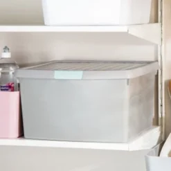 B&M Waffle Clip Box 25.5L - Grey 7 B&M Waffle Clip Box 25.5L - Grey -Cheap Warm House Furnish Store 375472 grey 25 5l waffle clip box 3